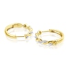 Thumbnail Image 2 of 9ct Yellow Gold 0.10ct Diamond Twist Hoop Earrings