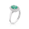 Thumbnail Image 2 of 18ct White Gold Emerald 0.50ct Diamond Cluster Ring