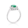 Thumbnail Image 3 of 18ct White Gold Emerald 0.50ct Diamond Cluster Ring