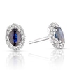 Thumbnail Image 0 of 18ct White Gold Sapphire 0.25ct Diamond Cluster Earrings