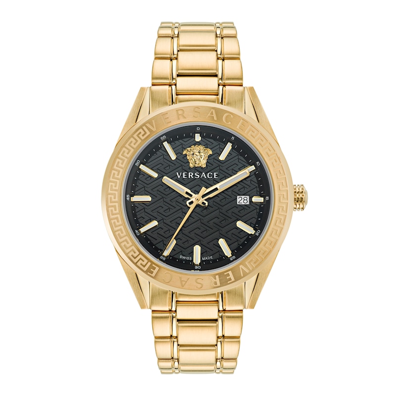Versace V-Code Men's Gold-Tone Bracelet Watch