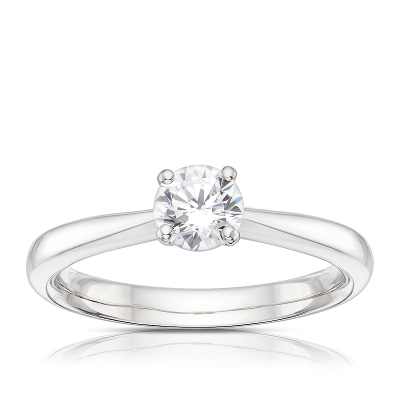 Main Image 1 of Origin Platinum 0.50ct Diamond Four Claw Solitaire Ring