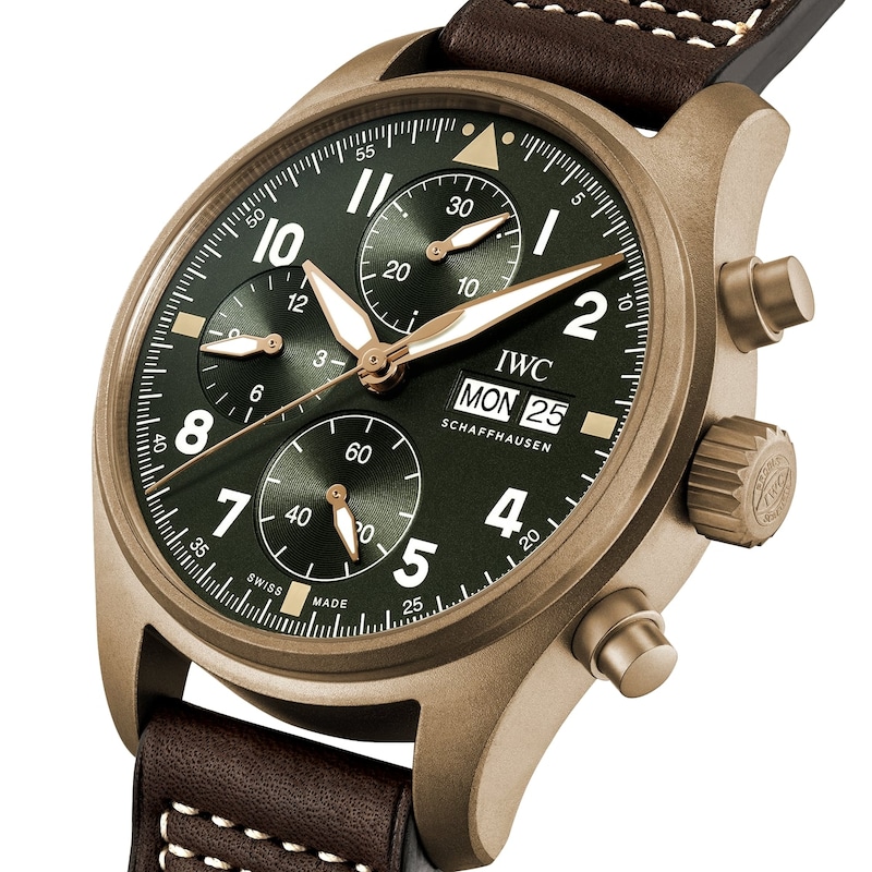 IWC Pilot's Chronograph Spitfire Bronze 41mm Strap Watch
