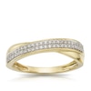 Thumbnail Image 0 of 9ct Yellow Gold 0.15ct Pave Set Crossover Eternity Ring