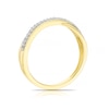 Thumbnail Image 2 of 9ct Yellow Gold 0.15ct Pave Set Crossover Eternity Ring