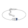 Thumbnail Image 0 of Emporio Armani Silver 7 Inch Blue Gem & Cubic Zirconia Bracelet