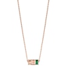 Thumbnail Image 0 of Emporio Armani Rose Gold Plated Green Gem & CZ Necklace