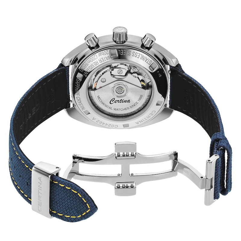 Main Image 3 of Certina DS-2 Chronograph Automatic Men's Blue Leather Strap Watch