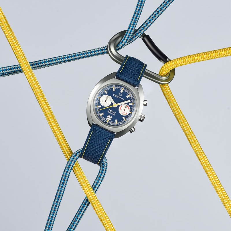 Main Image 5 of Certina DS-2 Chronograph Automatic Men's Blue Leather Strap Watch