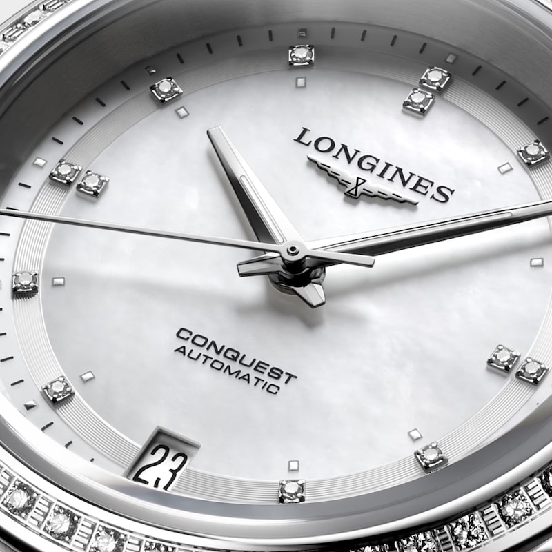 Longines Conquest Ladies' Diamond Stainless Steel Bracelet Watch