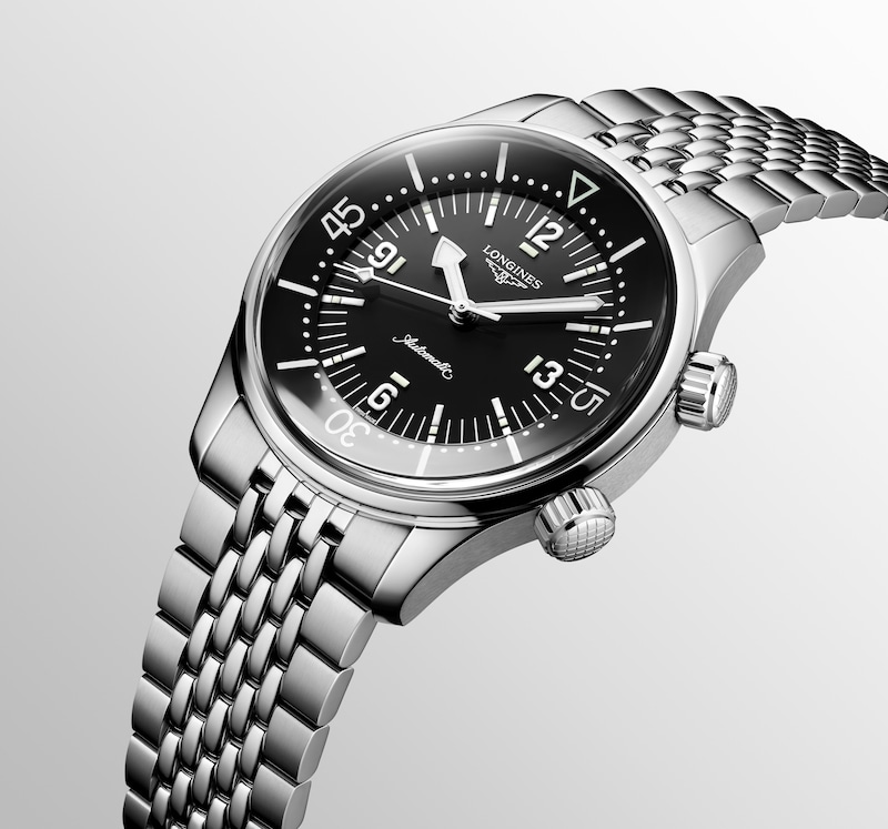 Main Image 3 of Longines Legend Diver Men's Black Dial & Stainless Steel Bracelet Watch