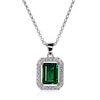 Thumbnail Image 1 of CARAT* LONDON Eton Silver Cubic Zirconia Baguette Cut Pendant