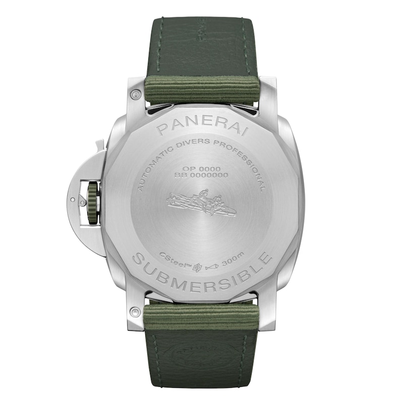 Panerai Submersible Quarantaquattro Verde Smeraldo Men's Khaki Green Dial & Fabric Watch