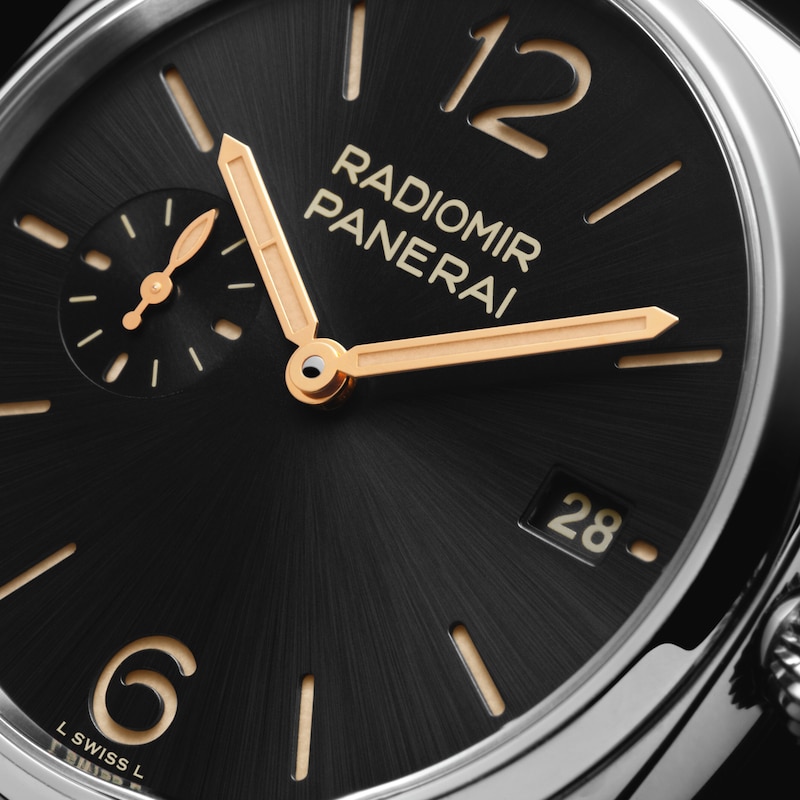 Main Image 4 of Panerai Radiomir Quaranta 40mm Men's Black Dial & Leather Strap Watch