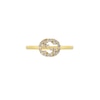 Thumbnail Image 1 of Gucci Interlocking Diamond & 18ct Yellow Gold Ring Size N-O