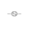 Thumbnail Image 1 of Gucci Interlocking Diamond & 18ct White Gold Ring Size N-O