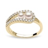 Thumbnail Image 0 of Yoko London Sleek 18ct Yellow Gold Freshwater Akoya Pearl Diamond Ring