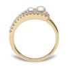 Thumbnail Image 2 of Yoko London Sleek 18ct Yellow Gold Freshwater Akoya Pearl Diamond Ring