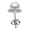 Thumbnail Image 3 of Yoko London Trend 18ct White Gold Freshwater Pearl 0.24ct Diamond Earrings