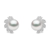 Thumbnail Image 1 of Yoko London Trend 18ct White Gold Freshwater Pearl 0.20ct Diamond Earrings