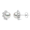 Thumbnail Image 2 of Yoko London Trend 18ct White Gold Freshwater Pearl 0.20ct Diamond Earrings