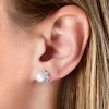 Thumbnail Image 3 of Yoko London Trend 18ct White Gold Freshwater Pearl 0.20ct Diamond Earrings