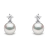 Thumbnail Image 1 of Yoko London Classic 18ct White Gold Akoya Pearl 0.20ct Diamond Earrings