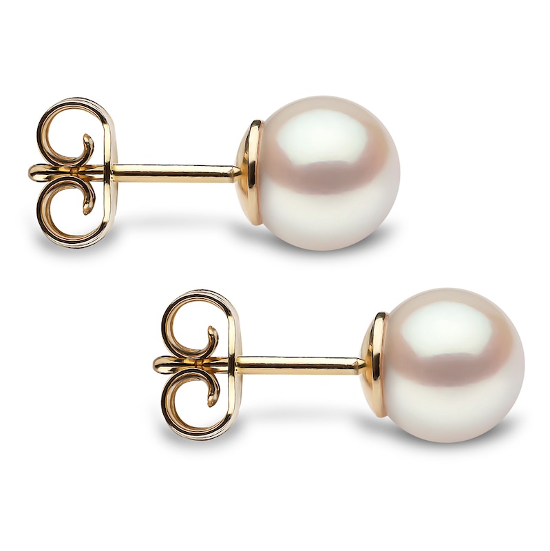 Main Image 3 of Yoko London Classic 18ct Yellow Gold Akoya Pearl 7mm Stud Earrings