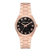 Thumbnail Image 0 of Michael Kors Lennox Ladies' Black Dial & Rose Gold-Tone Steel Watch