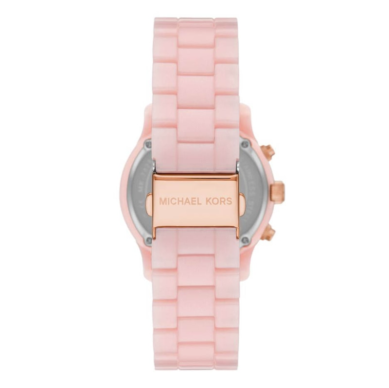 Main Image 2 of Michael Kors Runway Chronograph & Blush Pink Acetate Strap Watch