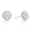 Thumbnail Image 0 of 9ct White Gold 0.25ct Diamond Pave Set Halo Cluster Stud Earrings