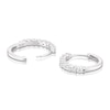 Thumbnail Image 1 of Sterling Silver Cubic Zirconia Claw Set 15mm Hoop Earrings
