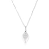 Thumbnail Image 1 of Sterling Silver Polished Organic Shape & Cubic Zirconia Double Pendant Necklace