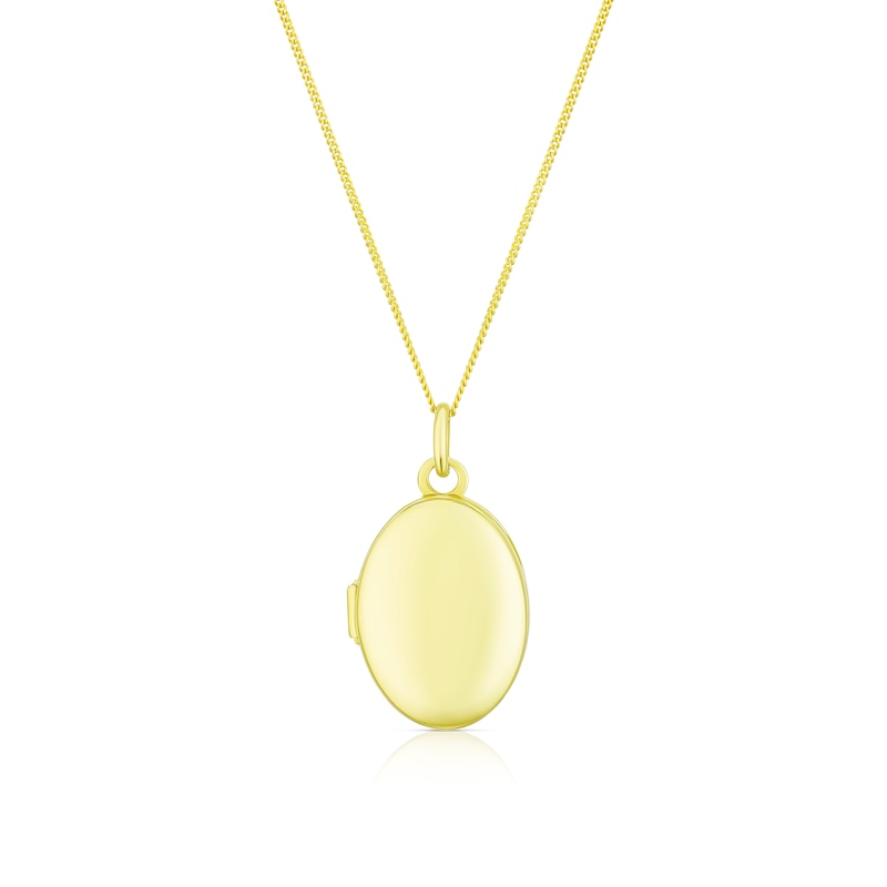 9ct Yellow Gold 18 Inch Oval Locket Necklace