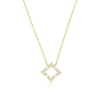 Thumbnail Image 0 of 9ct Yellow Gold Round & Baguette Cubic Zirconia Open Square Necklace