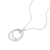 Thumbnail Image 2 of 9ct White Gold Cubic Zirconia Double Circle Pendant Necklace