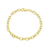 Thumbnail Image 0 of 9ct Yellow Gold Polish & Texture Oval Link Bracelet