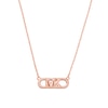 Thumbnail Image 0 of Michael Kors Statement Link MK 14ct Rose Gold Plated Silver Pendant Necklace