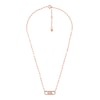 Thumbnail Image 2 of Michael Kors Statement Link MK 14ct Rose Gold Plated Silver Cubic Zirconia Necklace