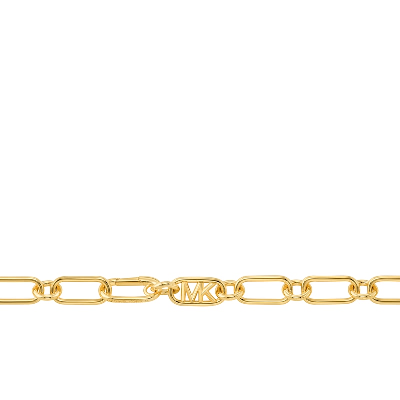 Michael Kors Statement Link MK 14ct Gold Plated Silver Overlap Chain Necklace