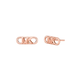 Michael Kors Statement Link MK 14ct Rose Gold Plated Silver Stud Earrings