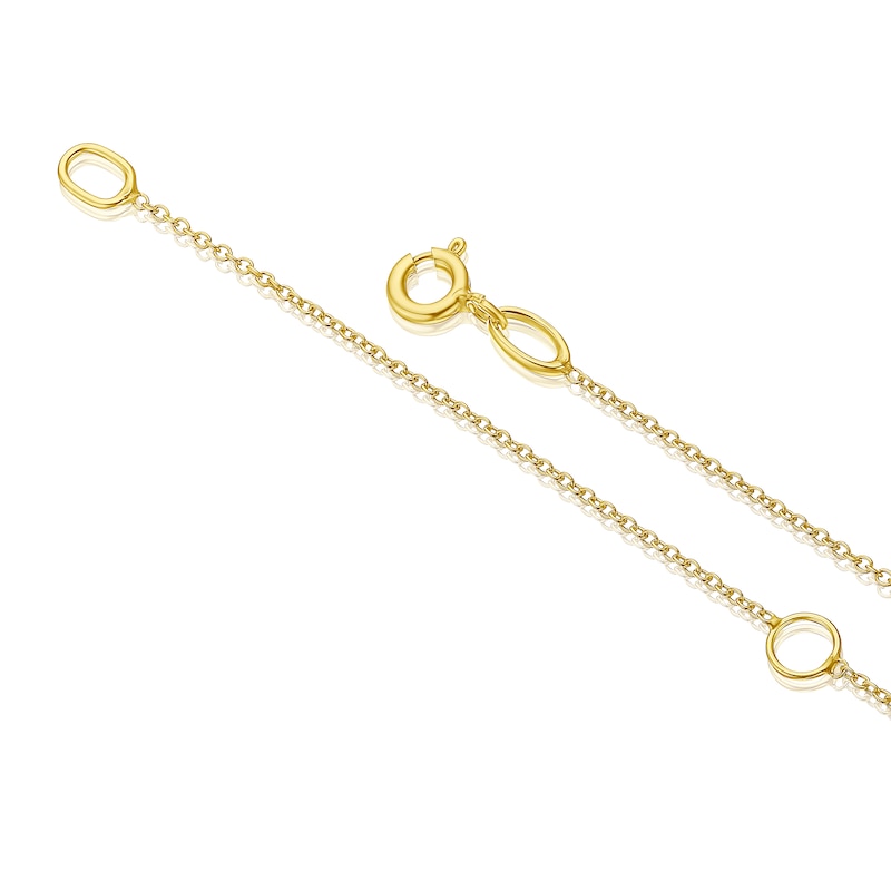 Main Image 3 of 9ct Yellow Gold Eternity Symbol & Ball Station Chain