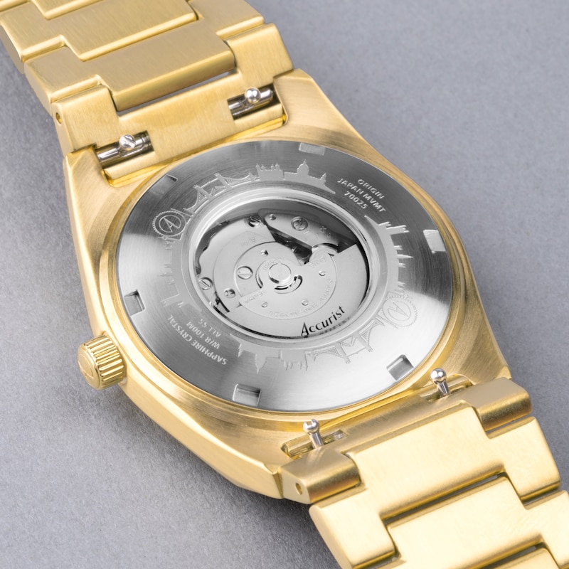 Accurist Ladies Origin Automatic Gold Stainless Steel Bracelet 34mm Watch