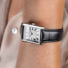 Thumbnail Image 7 of Accurist Rectangle Ladies' Black Leather Strap Watch