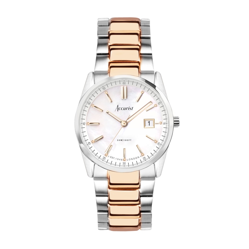 Accurist Everyday Ladies' MOP Dial & Two-Tone Bracelet Watch