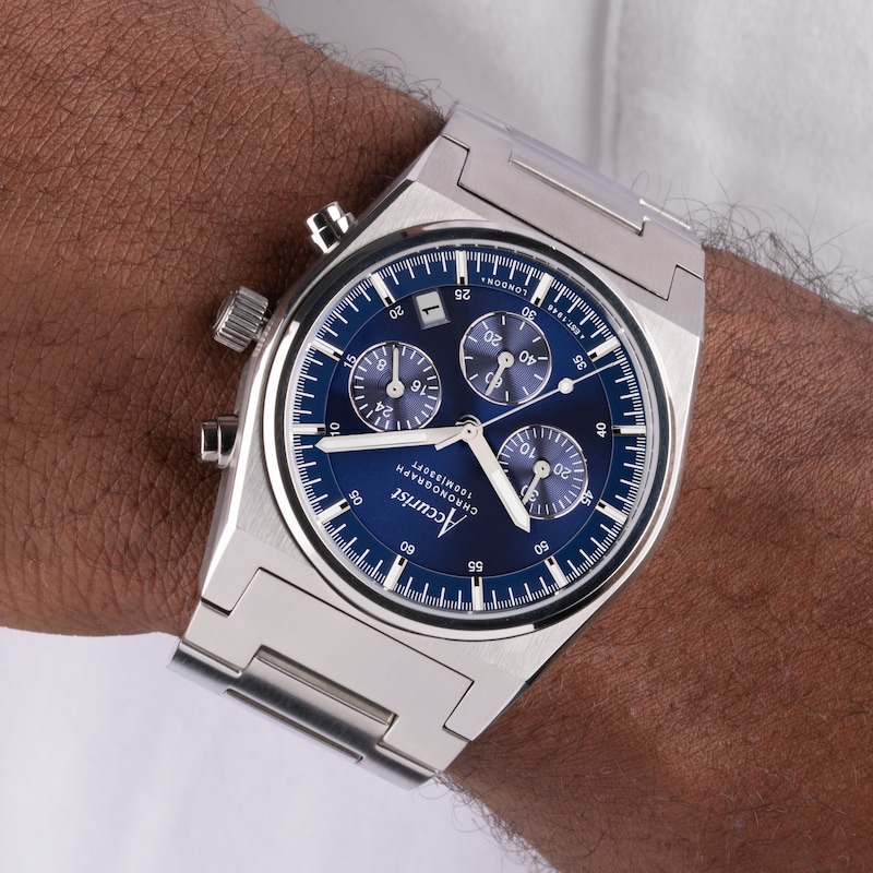 Accurist Origin Men's Blue Dial Stainless Steel Bracelet Watch | Ernest ...