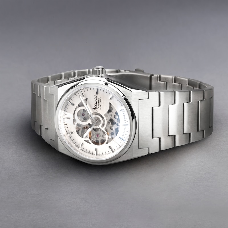 Main Image 6 of Accurist Men's Origin Skeleton Automatic Stainless Steel Bracelet 41mm Watch