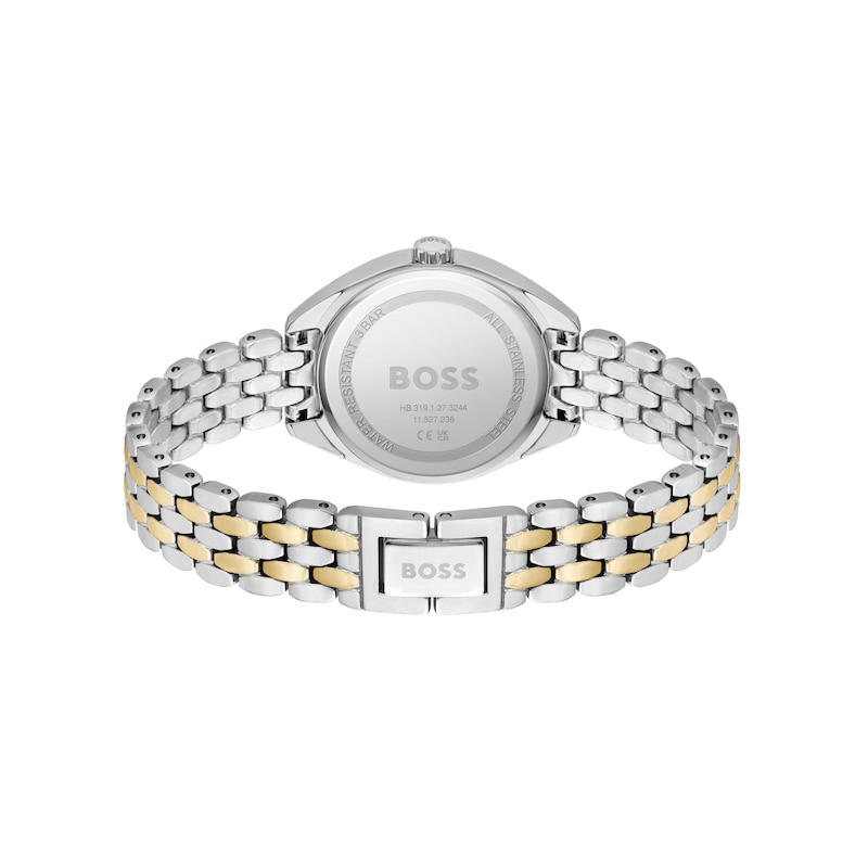 BOSS Mae Ladies' Silver Dial & Two-Tone Link Bracelet Watch