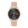 Thumbnail Image 1 of BOSS Tyler Men's Carnation Gold IP Mesh Bracelet Watch