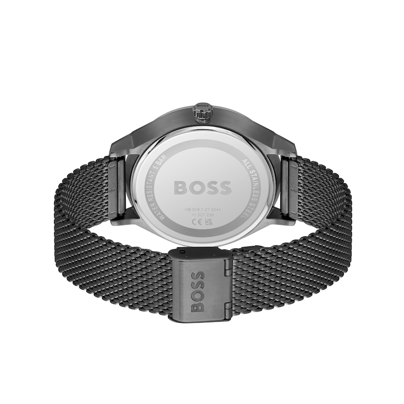 Main Image 2 of BOSS Tyler Black Dial & Stainless Steel Mesh Watch